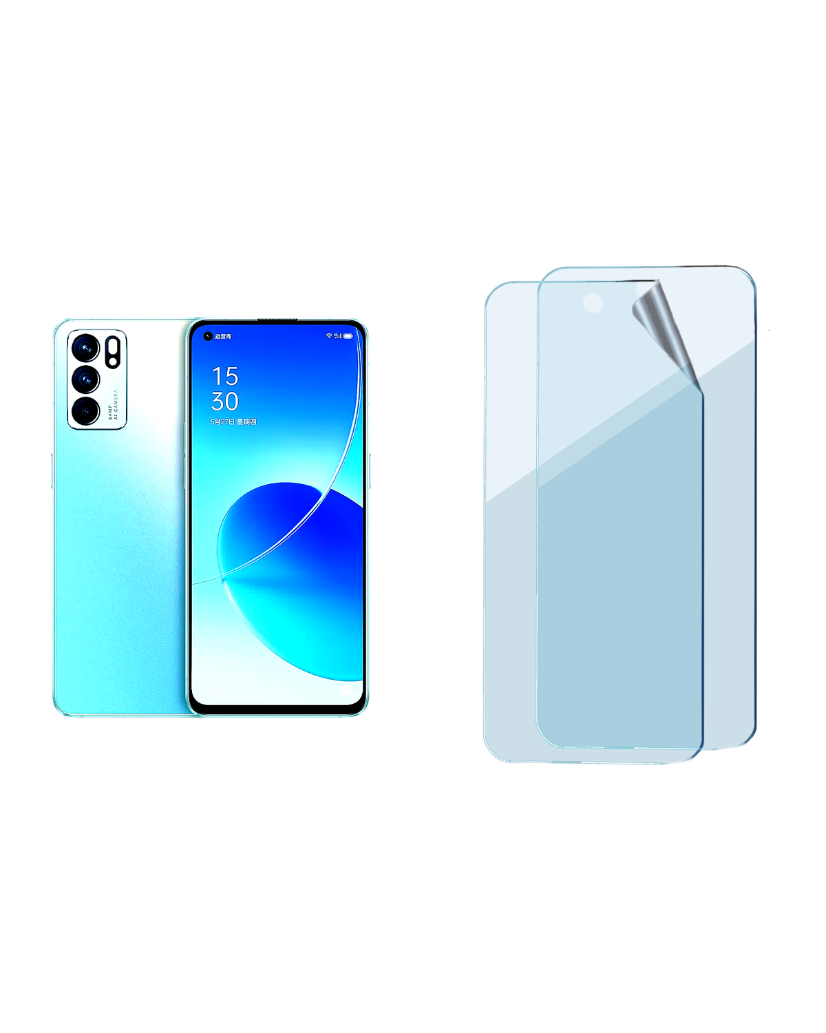 Oppo Reno 6 5G Uyumlu Uv Nano Esnek Kırılmaz Cam Ekran Koruyucu Film 8684609266085