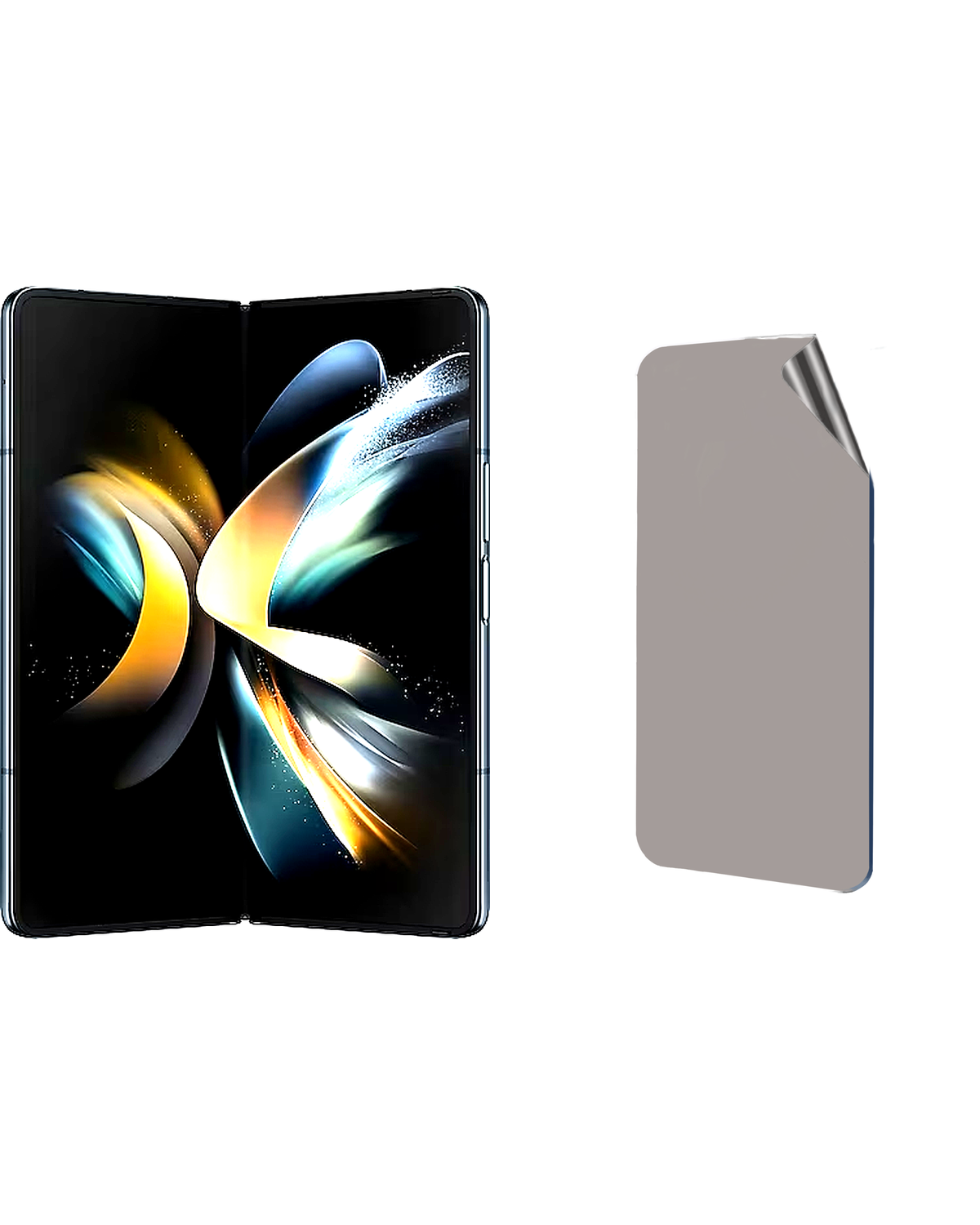 Samsung Galaxy Z Fold 4 Uyumlu Hayalet Ekran Kırılmaz Cam Ekran Koruyucu Film 8684609378436