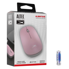 Altec Lansing Albm7305, Pembe, 2.4Ghz, Usb,  1600Dpı, Kablosuz Optik Mouse