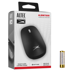 Altec Lansing Albm7305, Siyah, 2.4Ghz, Usb,  1600Dpı, Kablosuz Optik Mouse