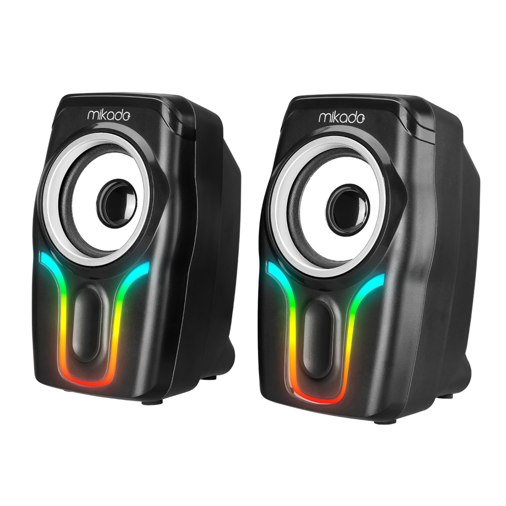 Mikado Md-S25 Bold, 6w, 1+1, Masaüstü, Rgb Işıklı, Usb, Siyah Kasa, Speaker