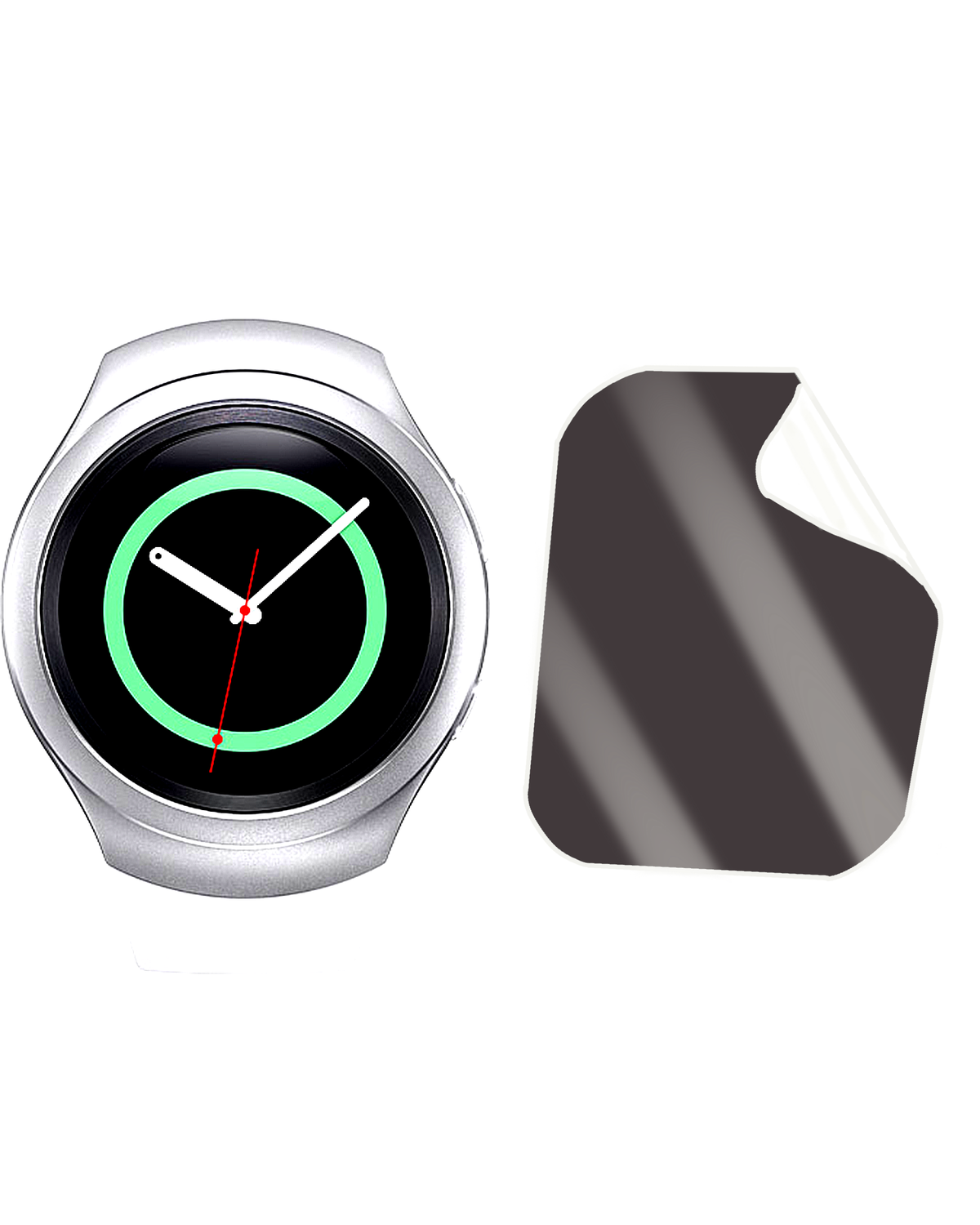 Samsung Galaxy Watch Gear S2 Saat Uyumlu Matte Esnek Ekran Kırılmaz Cam Ekran Koruyucu Film 8684609346428