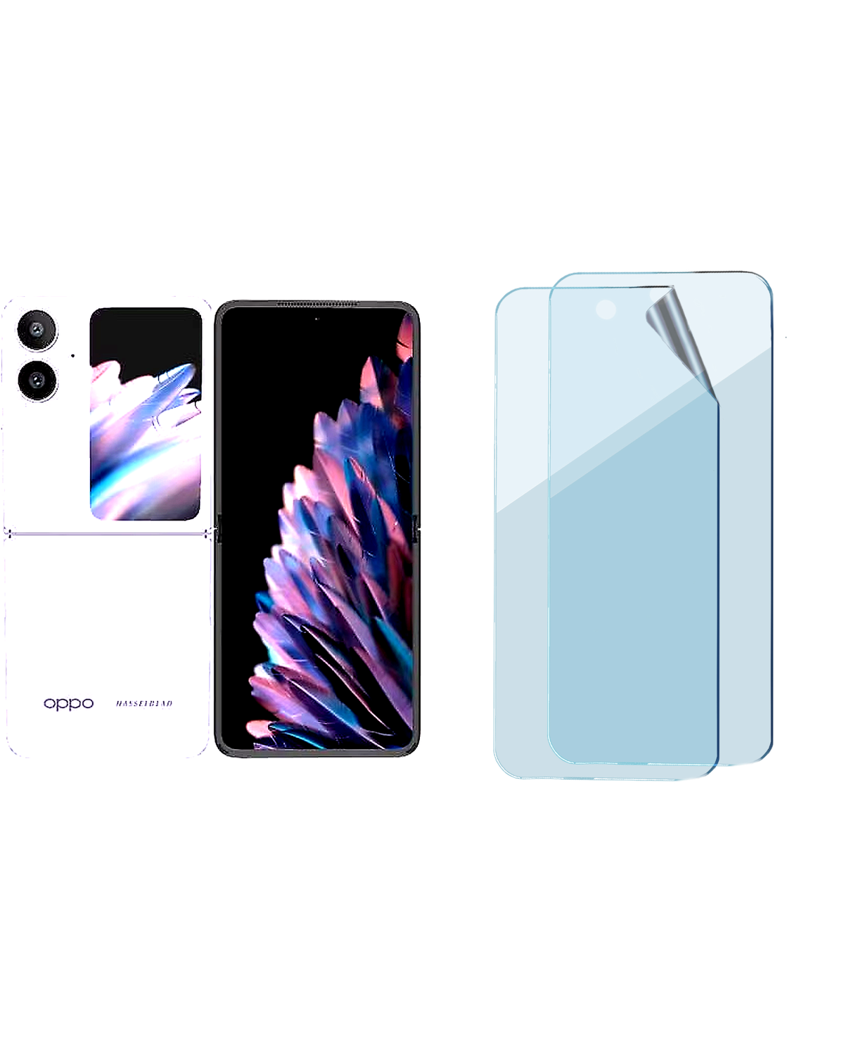 Oppo Find N2 Flip Uyumlu Uv Nano Esnek Kırılmaz Cam Ekran Koruyucu Film 8684609268393