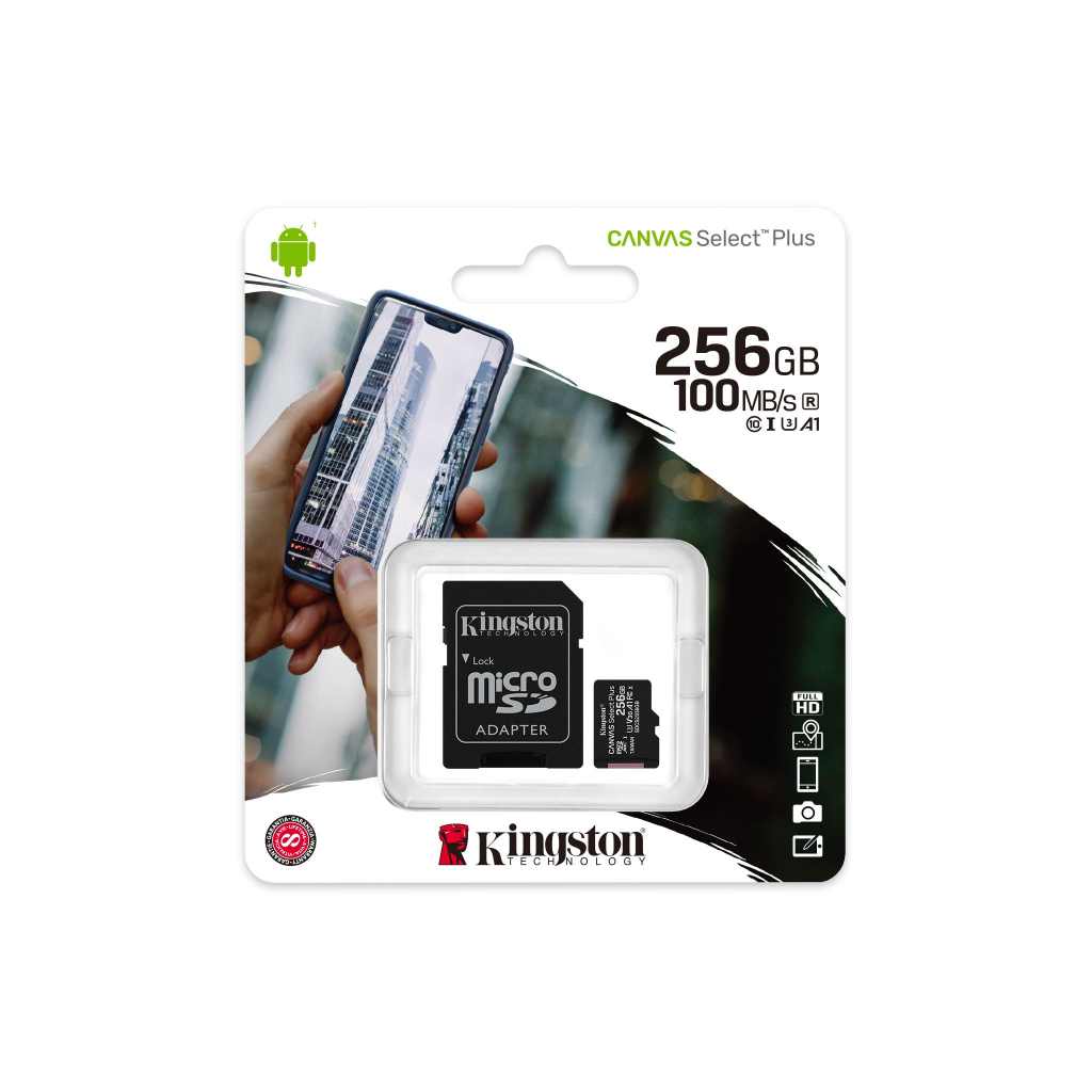 Kingston Sdcs2/256gb, Canvas, Cl10, 100mb/S, Microsd Kart Bellek (Sd Adaptörlü)