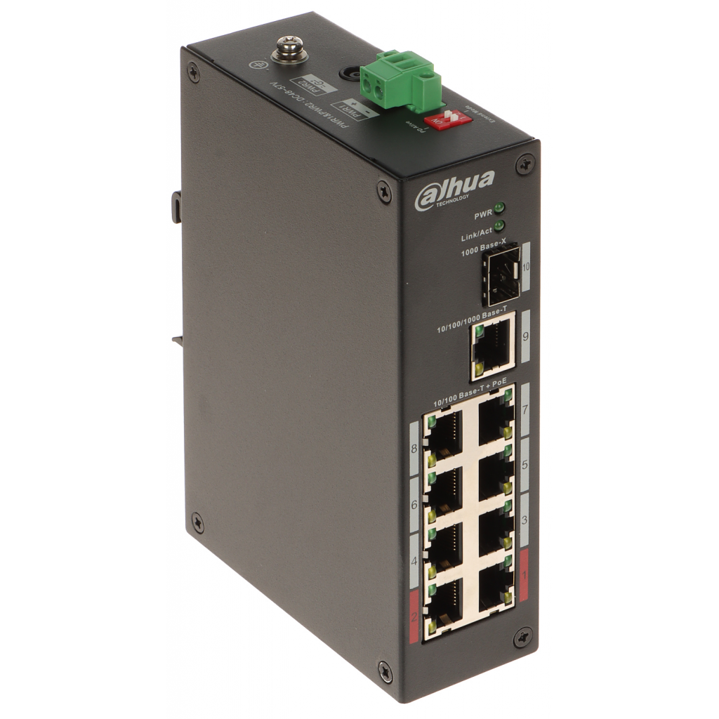 Dahua Pfs3110-8et-96-V2 8fe Poe Port (8xpoe 96w)  1ge Uplink, 1ge Sfp Yönetilemez Switch