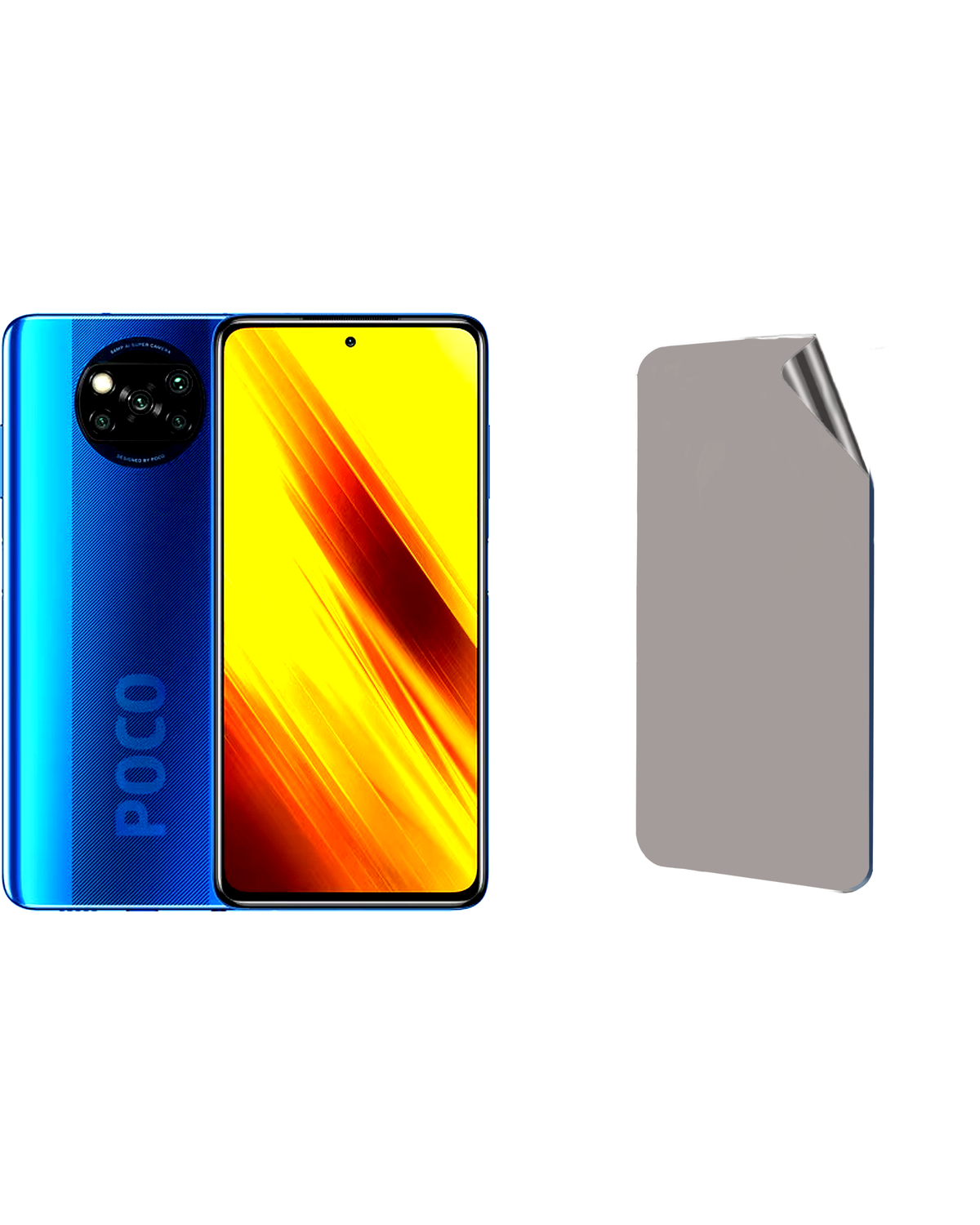 Xiaomi Poco X3 NFC Uyumlu Hayalet Ekran Kırılmaz Cam Ekran Koruyucu Film 8684609381894