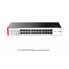 H3C Magic Bs224, 24 Port, Gigabit, 2 Port Gigabit Uplink, Metal Kasa, Yönetilemez, Rack Mount Switch