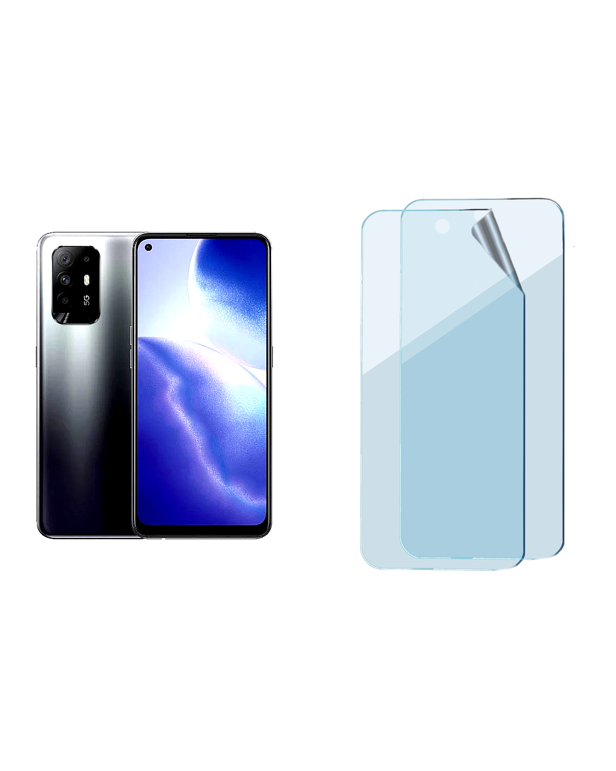 Oppo Reno 5 Z Uyumlu Hydrojel Esnek Kırılmaz Cam Ekran Koruyucu Film 8684609183115