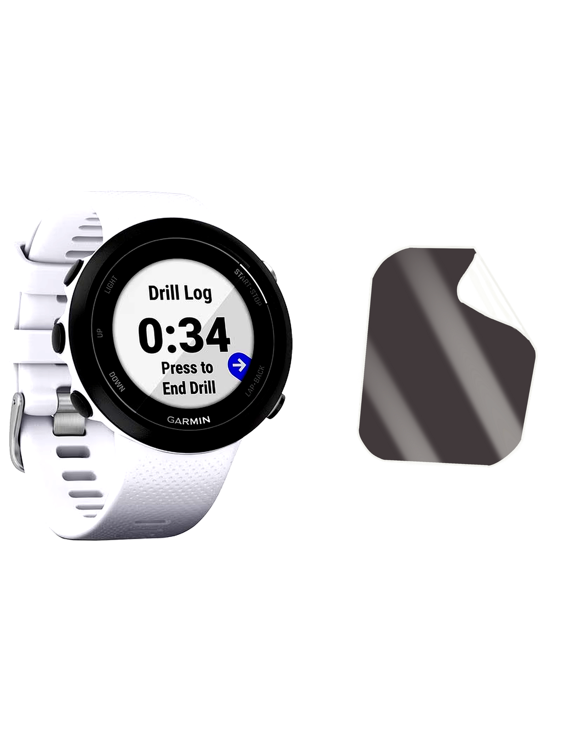 Garmin Swim 2 Saat Uyumlu Hayalet Ekran Kırılmaz Cam Ekran Koruyucu Film 8684609408317