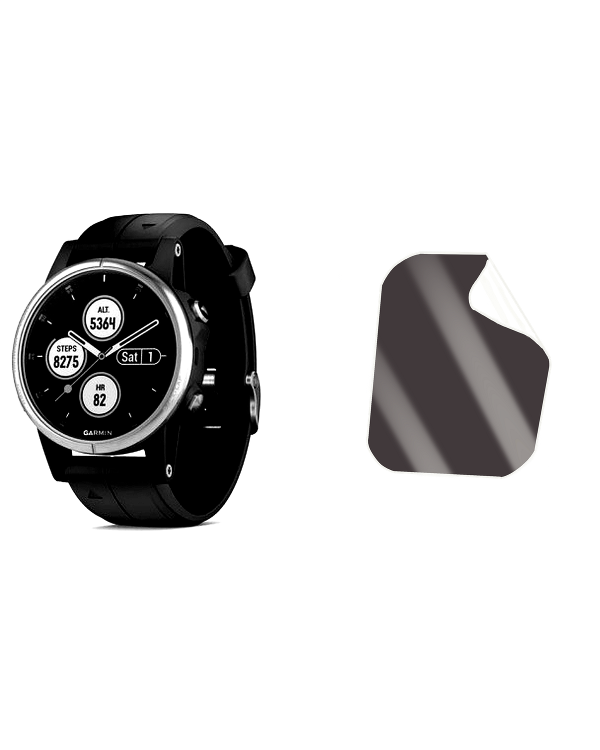 Garmin Fenix 5s Plus Saat Uyumlu Hayalet Ekran Kırılmaz Cam Ekran Koruyucu Film 8684609408669