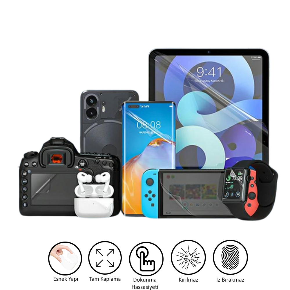 Realme Narzo 50 A Prime Uyumlu Hydrojel Esnek Kırılmaz Cam Ekran Koruyucu Film 8684609190274