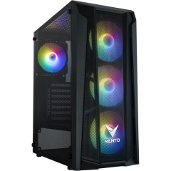 Vento Vg15fe Mid Tower, 750w 80+ Siyah, Temperli Cam, Rgb, Atx Gaming Kasa