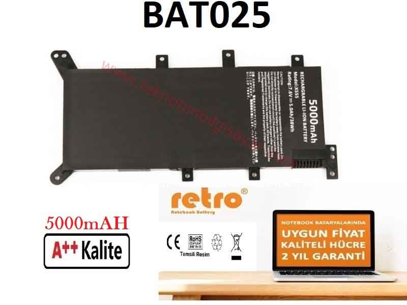 Asus X555l, X555la, X555ld, X555ln Batarya Pil Model 1 C21n1347