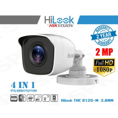 Hılook Thc-B123-M, 2Mpix, 30Mt Gece Görüşü, 2,8Mm Lens, Metal Kasa, Bullet Kamera