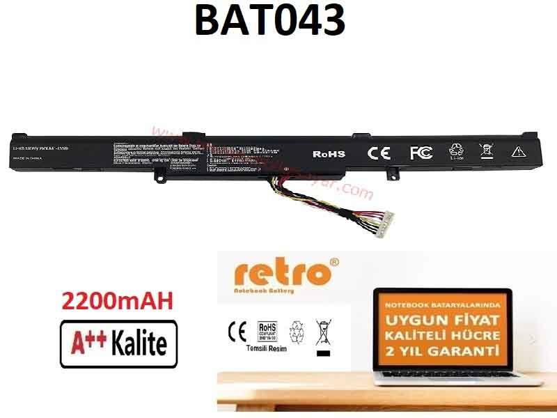 Asus F450vb, F450vc, F450ve, F452ca, F452cc, F452ep Batarya Pil