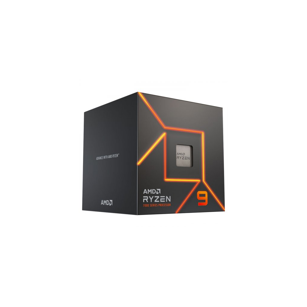 Amd Ryzen 9 7900 12 Core, 3,70-5.40Ghz, 76Mb Cache, 170W,  Amd Wraith Prism Fan, Am5 Soket, Box (Kutulu) (Grafik Kart Yok, Fan Var)