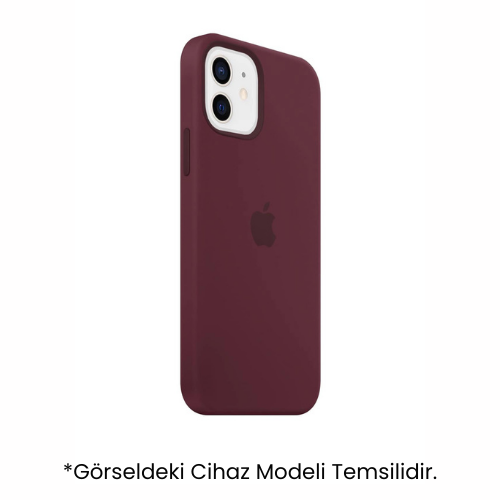 iPhone 12 Pro Uyumlu Silinebilir Lansman Kılıf (Kutulu) Şarap Rengi