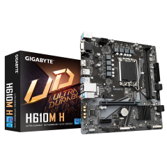 Gıgabyte H610M-H Rev.1.1, 5600Mhz, 2Xddr5, M.2, D-Sub, Hdmı, 12-13.14.Nesil, Lga1700 Soket, Anakart