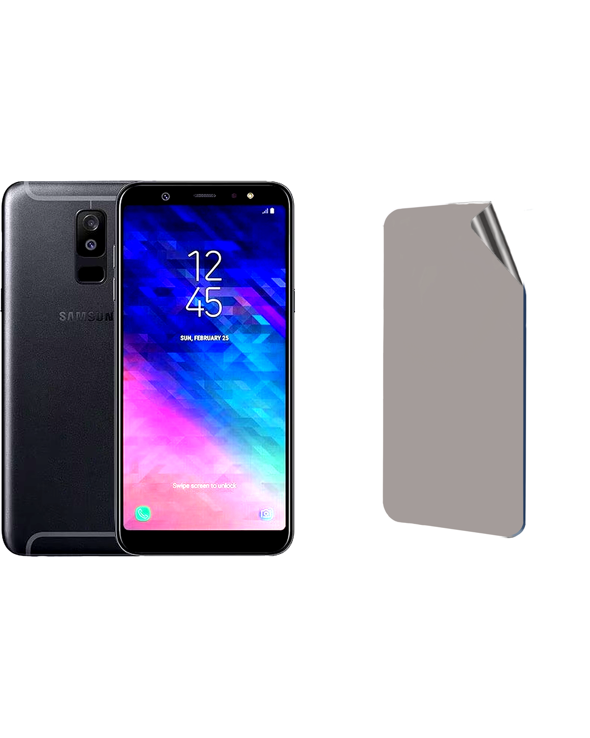 Samsung Galaxy A6 Plus 2018 Uyumlu Hayalet Ekran Kırılmaz Cam Ekran Koruyucu Film 8684609376203