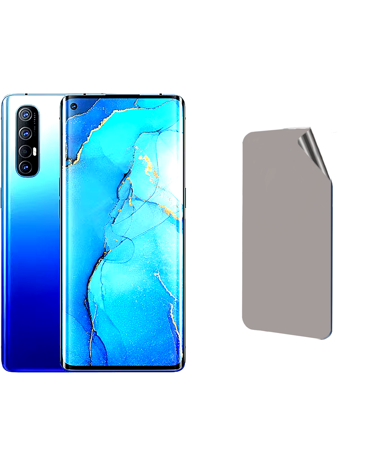 Oppo Reno 3 Pro Plus Uyumlu Hayalet Ekran Kırılmaz Cam Ekran Koruyucu Film 8684609386455