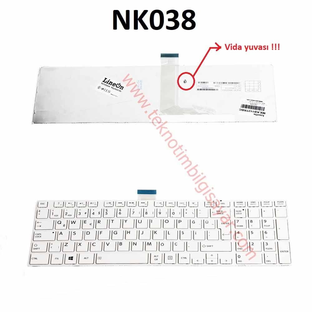 Toshiba Satellite C855 Klavye Türkçe Beyaz