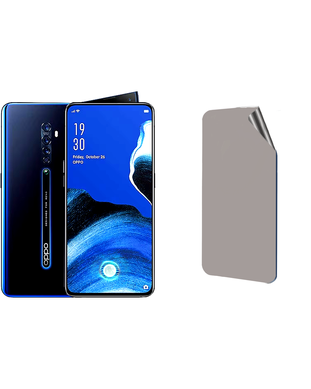 Oppo Reno 2 Uyumlu Hayalet Ekran Kırılmaz Cam Ekran Koruyucu Film 8684609386882