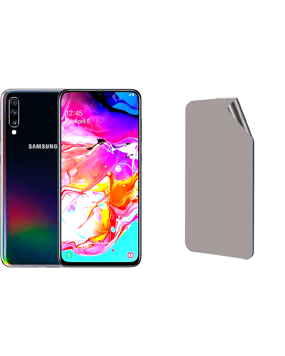 Samsung Galaxy A70 Uyumlu Hayalet Ekran Kırılmaz Cam Ekran Koruyucu Film 8684609376951