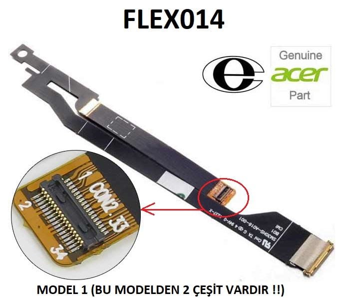 Acer Aspire S3-951-2464g34iss Uyumlu Lcd Ekran Data Flex Kablo