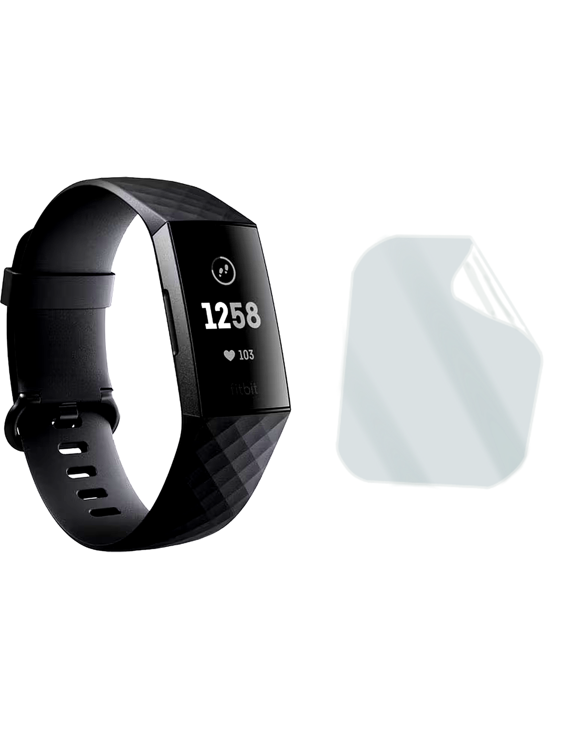 Fitbit Charge 3 Saat Uyumlu Uv Nano Kırılmaz Cam Ekran Koruyucu Film 8684609285055