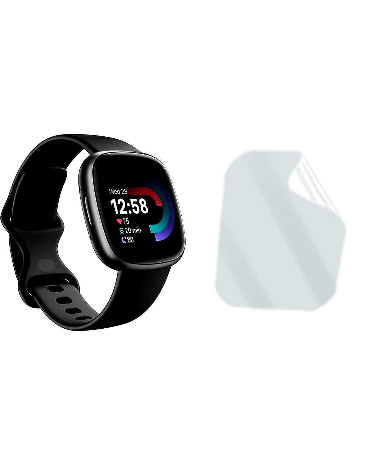 Fitbit Versa 4 Saat Uyumlu Uv Nano Kırılmaz Cam Ekran Koruyucu Film 8684609285130