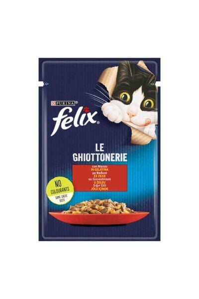 Taze Sığır Etli Jöleli Pouch Yetişkin Kedi Konservesi 85 Gr