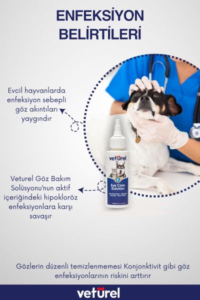 Kedi Göz Damlası Köpek Göz Temizleme Solüsyonu Alerji Kızarıklık Enfeksiyon Gözyaşı Lekesi 2x100ml