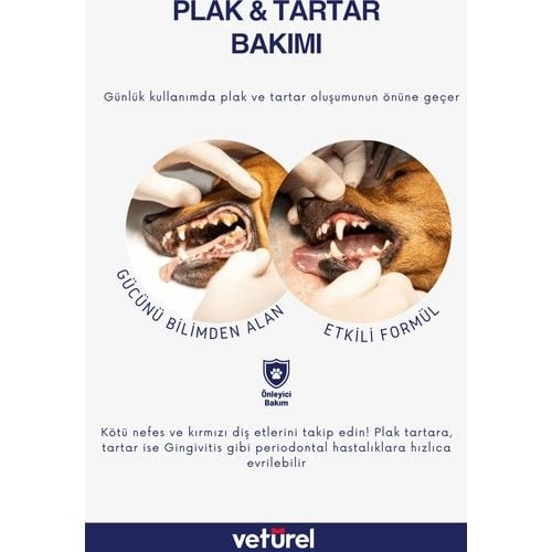 Veturel Ağız ve Diş Bakım Spreyi 2x100ml Kedi Ağız Kokusu Giderici Köpek Ağız Kokusu Plak Tartar