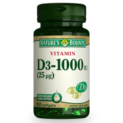 Nature's Bounty Vitamin D3 1000 IU 100 Softgel