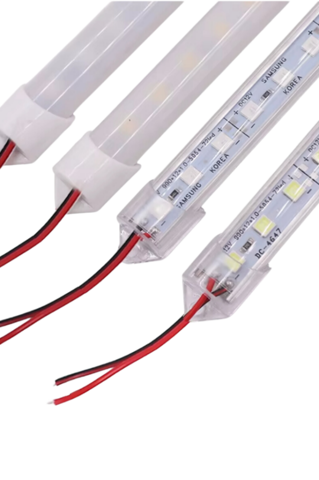 Alüminyum Kasalı Çubuk Bar Led 12V 72 Ledli 5730 Şeffaf Cam NATURAL BEYAZ Led