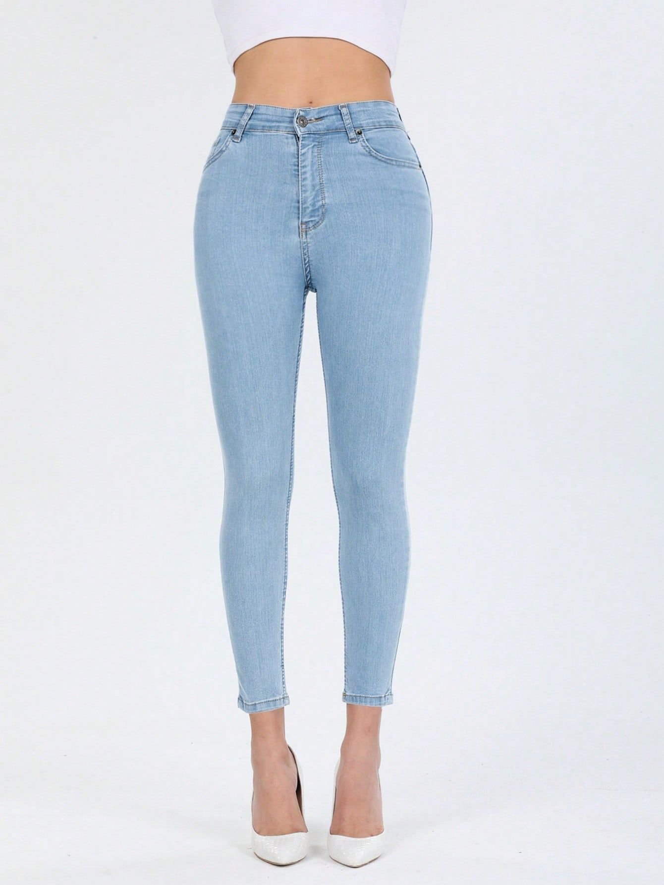 Skinny Jean Likralı Buz Mavi Pantolon