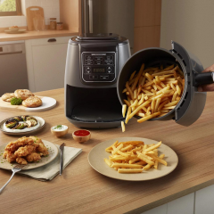 Karaca Air Pro Cook XL 2 in 1 Konuşan Airfryer Rosegold