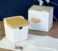 PAÇİ BELİNA BAMBULU PORSELEN KÜÇÜK TUZ KABI