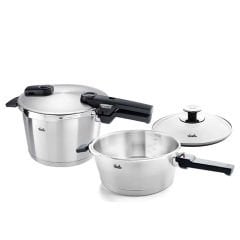 Fissler Vitaquick Premium 6 lt + 3.5 lt Düdüklü Tencere + Cam Kapak