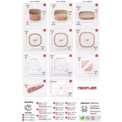 Fika Comfort Terracota Tencere ve Tava Seti 10 Parça D-NEOFCS10-08