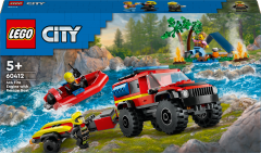 60412 LEGO® City 4x4 Kurtarma Botlu İtfaiye Kamyonu