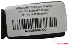 MERCEDES S SERİSİ A222 W222 SOL ÖN EMNİYET KEMERİ