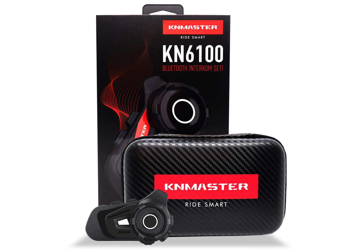 Knmaster KN6100 Gri - Bluetooth İnterkom Seti