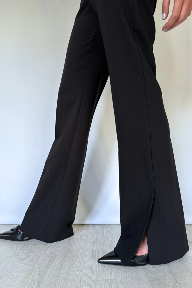 Siyah Straplez Bluz-Pantolon Takım