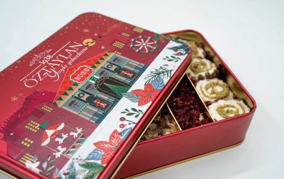 Yılbaşı Özel Kırmızı Lokum  Kutusu (650 GR)