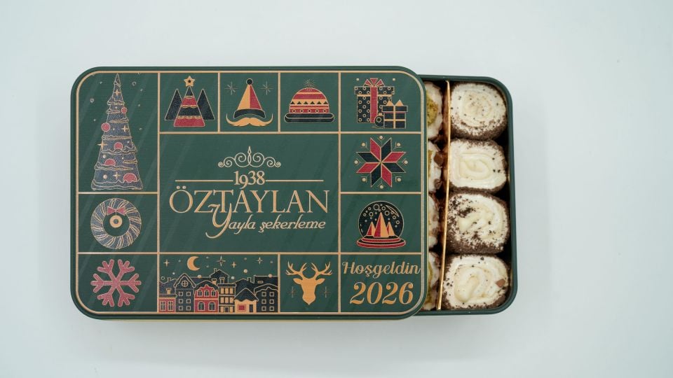 Yılbaşı Özel Yeşil Lokum Kutusu (650 GR)