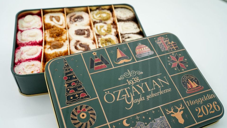 Yılbaşı Özel Yeşil Lokum Kutusu (650 GR)