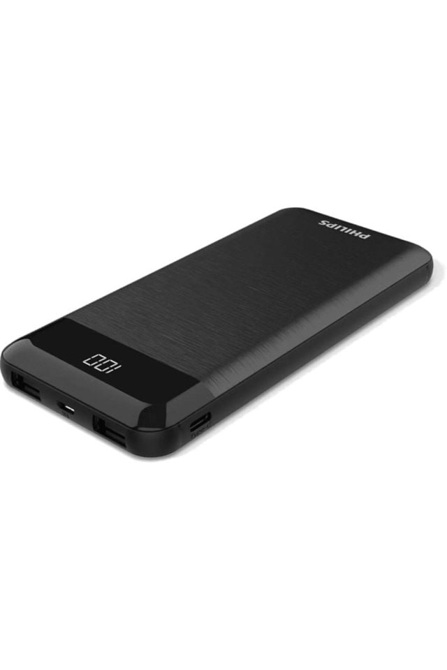 Philips 10000mAh Lcd Güç Göstergesi USB-A Bağlantılı Powerbank Siyah