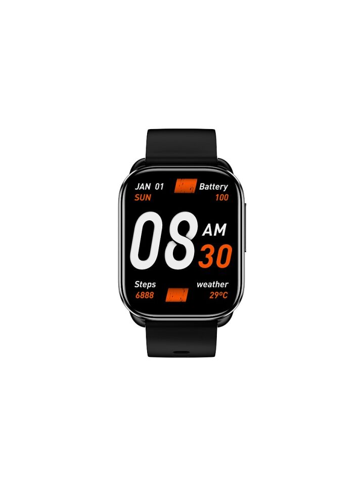 Qcy Watch Gs Sesli Telefon Görüşmeli Akıllı Saat Siyah