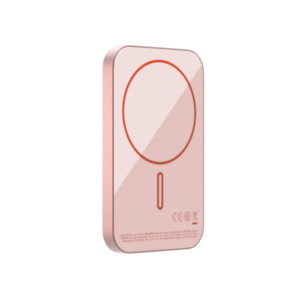 Momax Q.Mag X Pembe Wireless Kablosuz Powerbank 5000mAh MagSafe Uyumlu IP116